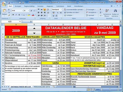 Belgische Postcodes Excel